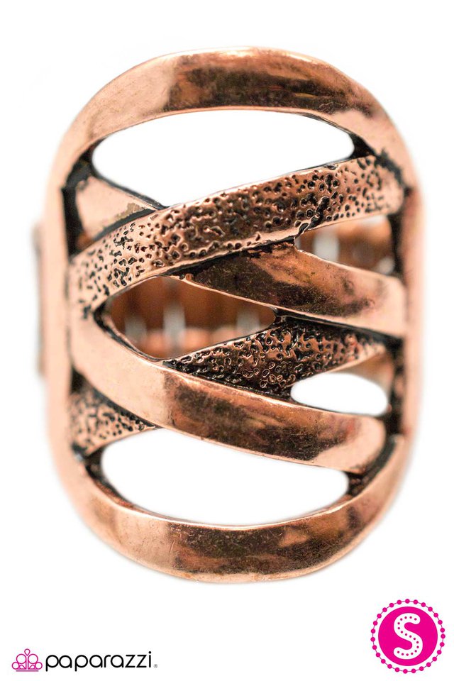 Paparazzi ♥ All Laced Up - Copper ♥ Ring