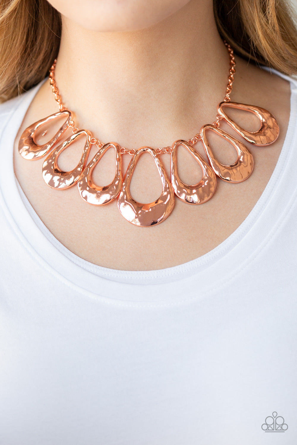 Paparazzi ♥ Teardrop Envy - Copper ♥  Necklace