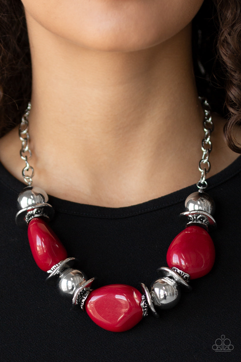 Paparazzi ♥ Vivid Vibes - Red ♥  Necklace