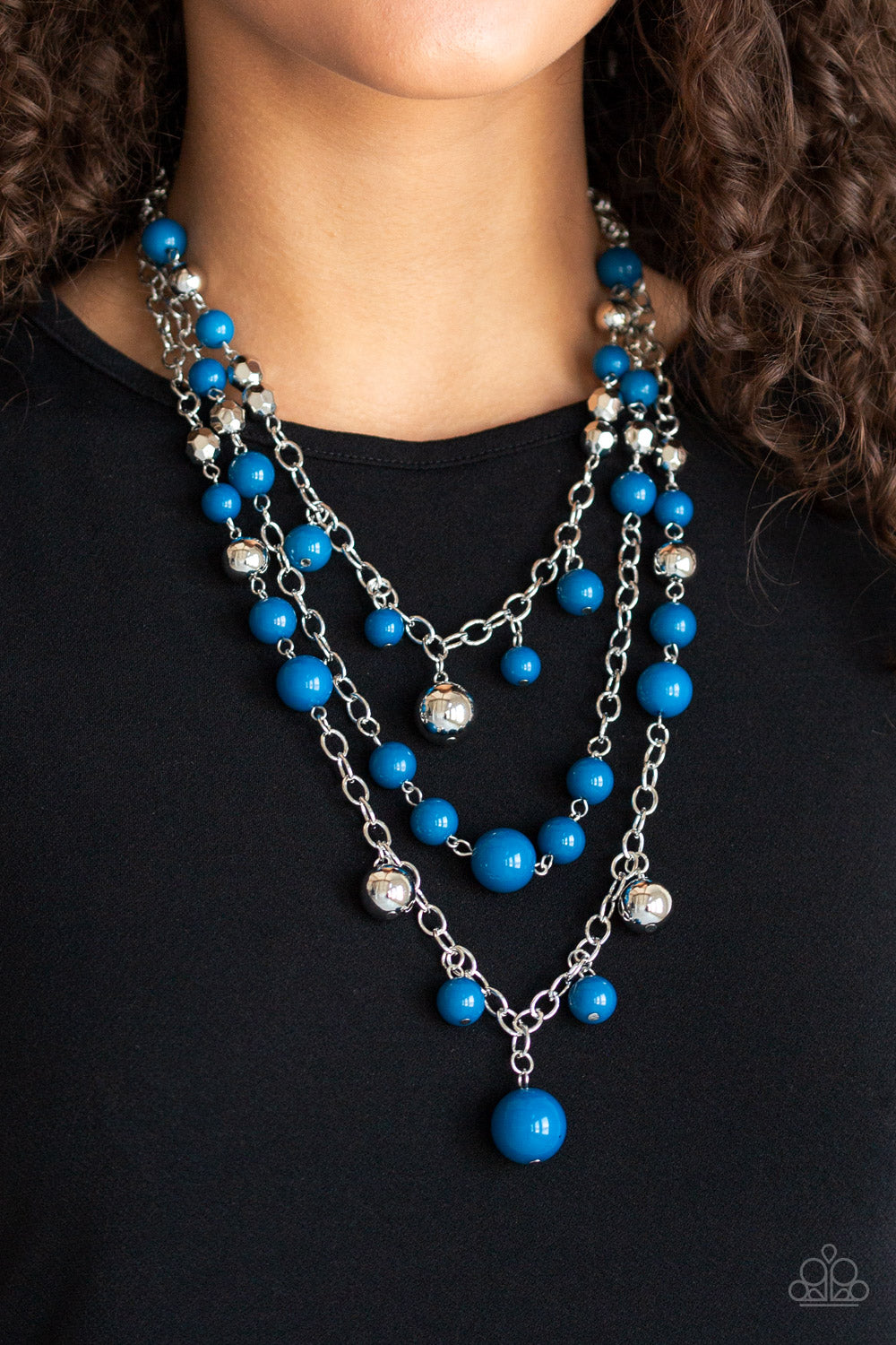 Paparazzi ♥ The Partygoer - Blue ♥  Necklace