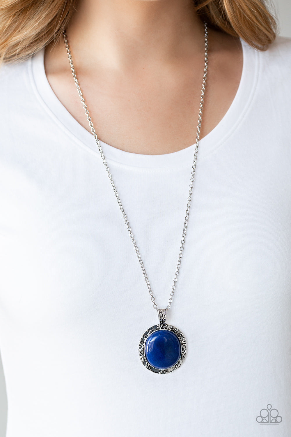 Paparazzi ♥ Stone Aura - Blue ♥  Necklace