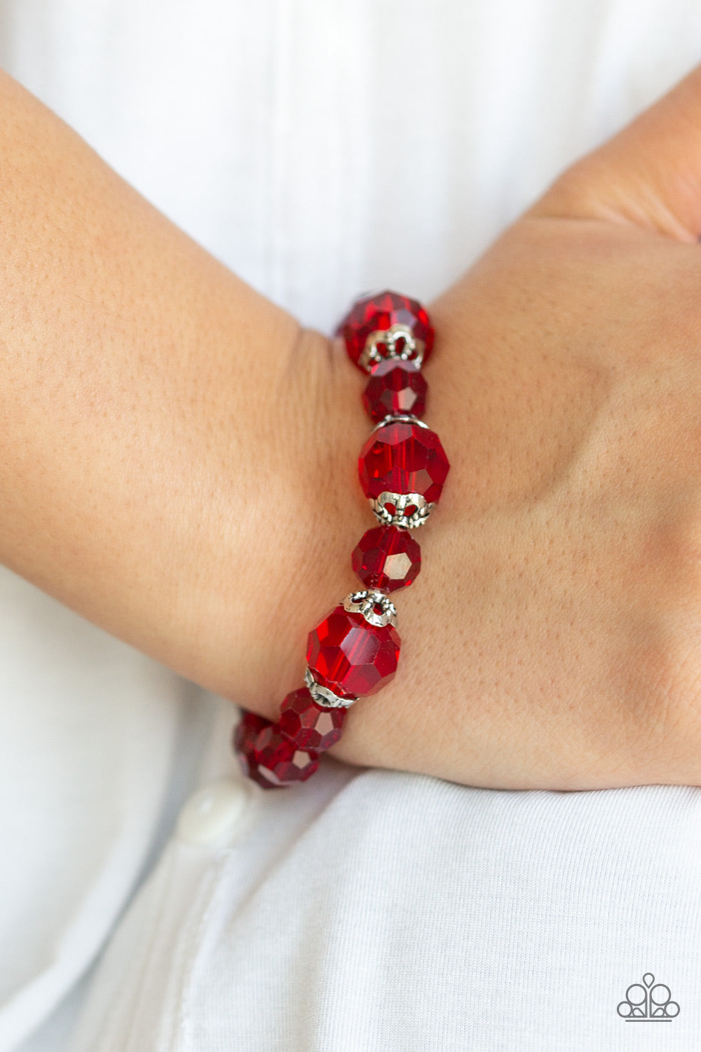 Paparazzi ♥ Crystal Collision - Red ♥  Bracelet