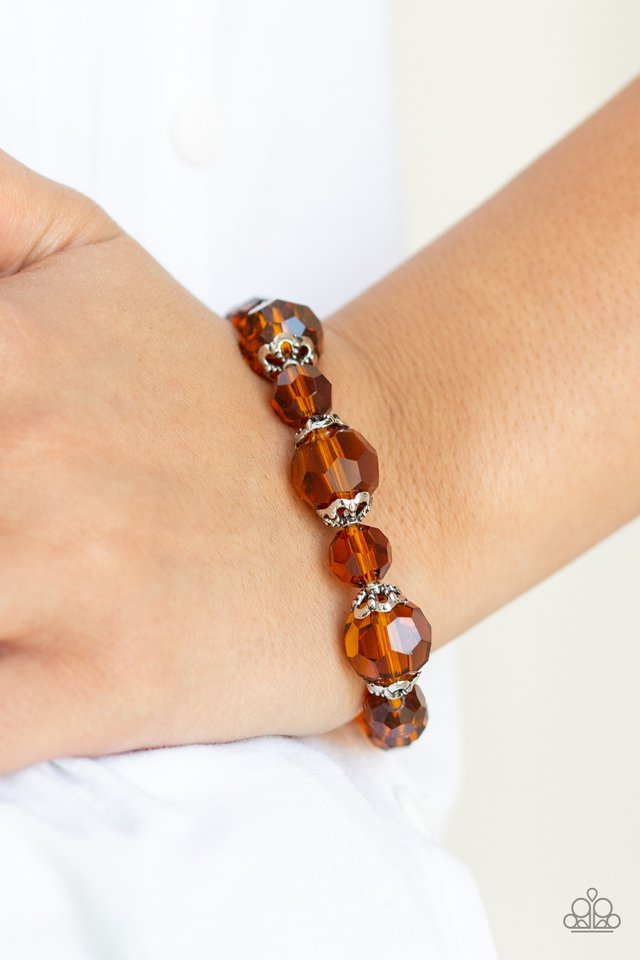 Paparazzi ♥ Crystal Collision - Brown ♥ Bracelet