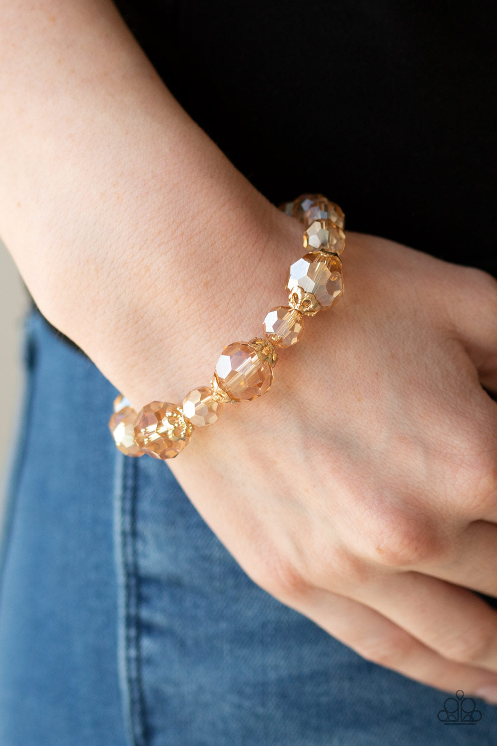 Paparazzi ♥ Crystal Collision - Gold ♥  Bracelet