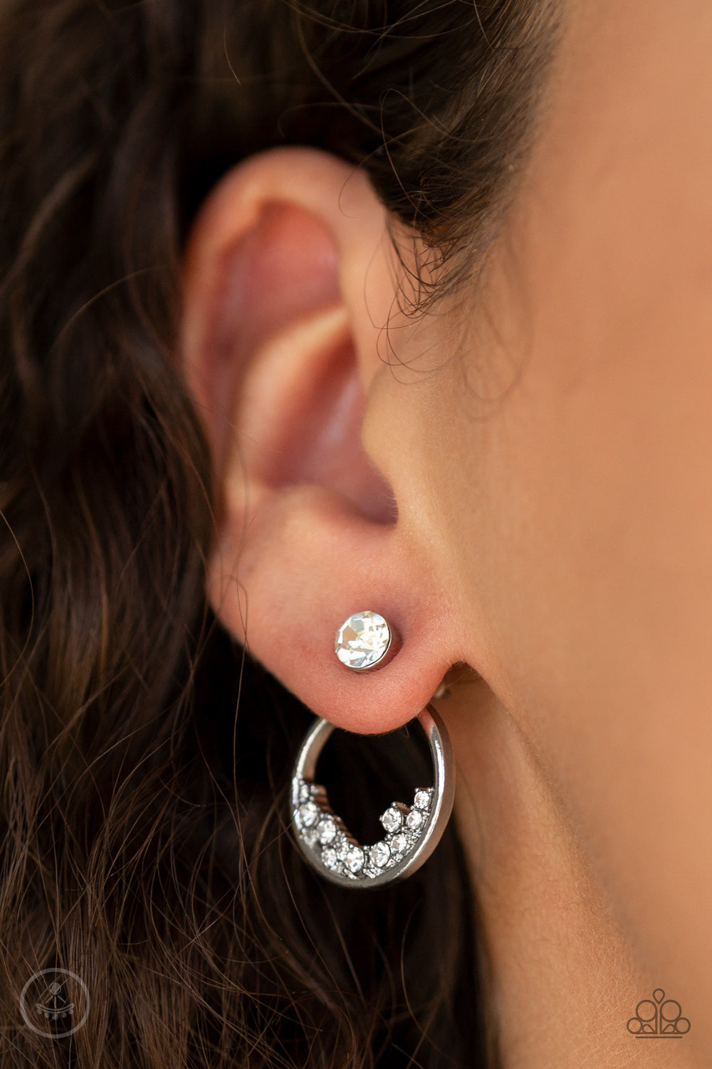 Paparazzi ♥ Rich Blitz - White ♥  Post Earrings