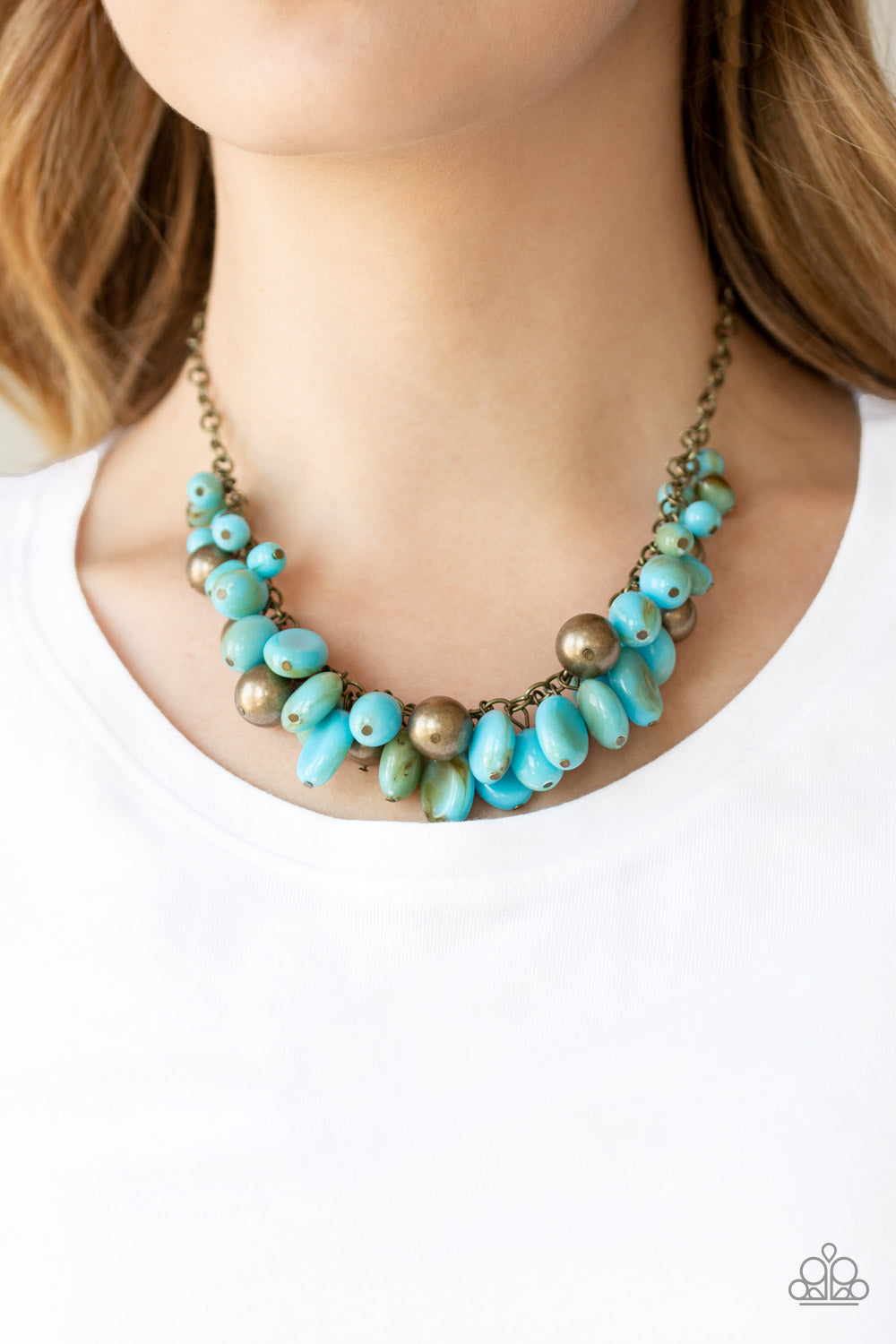 Paparazzi ♥ Full Out Fringe - Blue ♥  Necklace