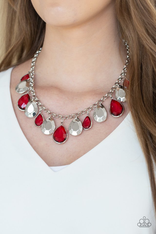 Paparazzi ♥ CLIQUE-bait - Red ♥ Necklace