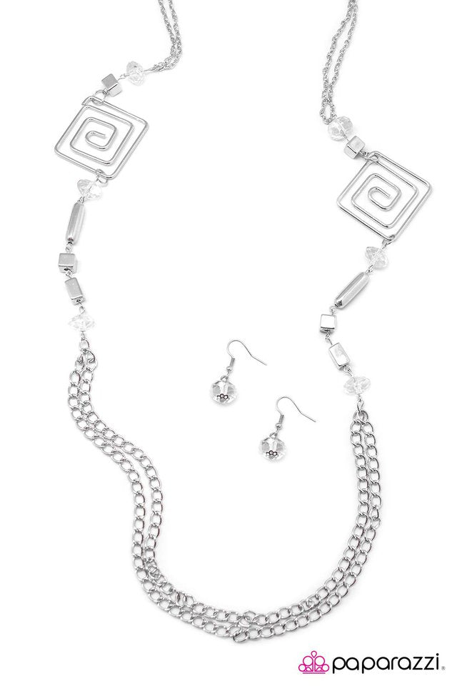 Paparazzi ♥ Down the Rabbit Hole - White ♥ Necklace