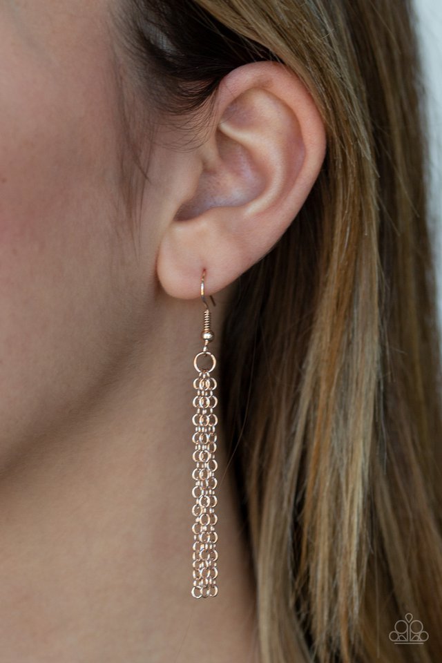 Paparazzi ♥ Square It Up - Rose Gold ♥ Necklace