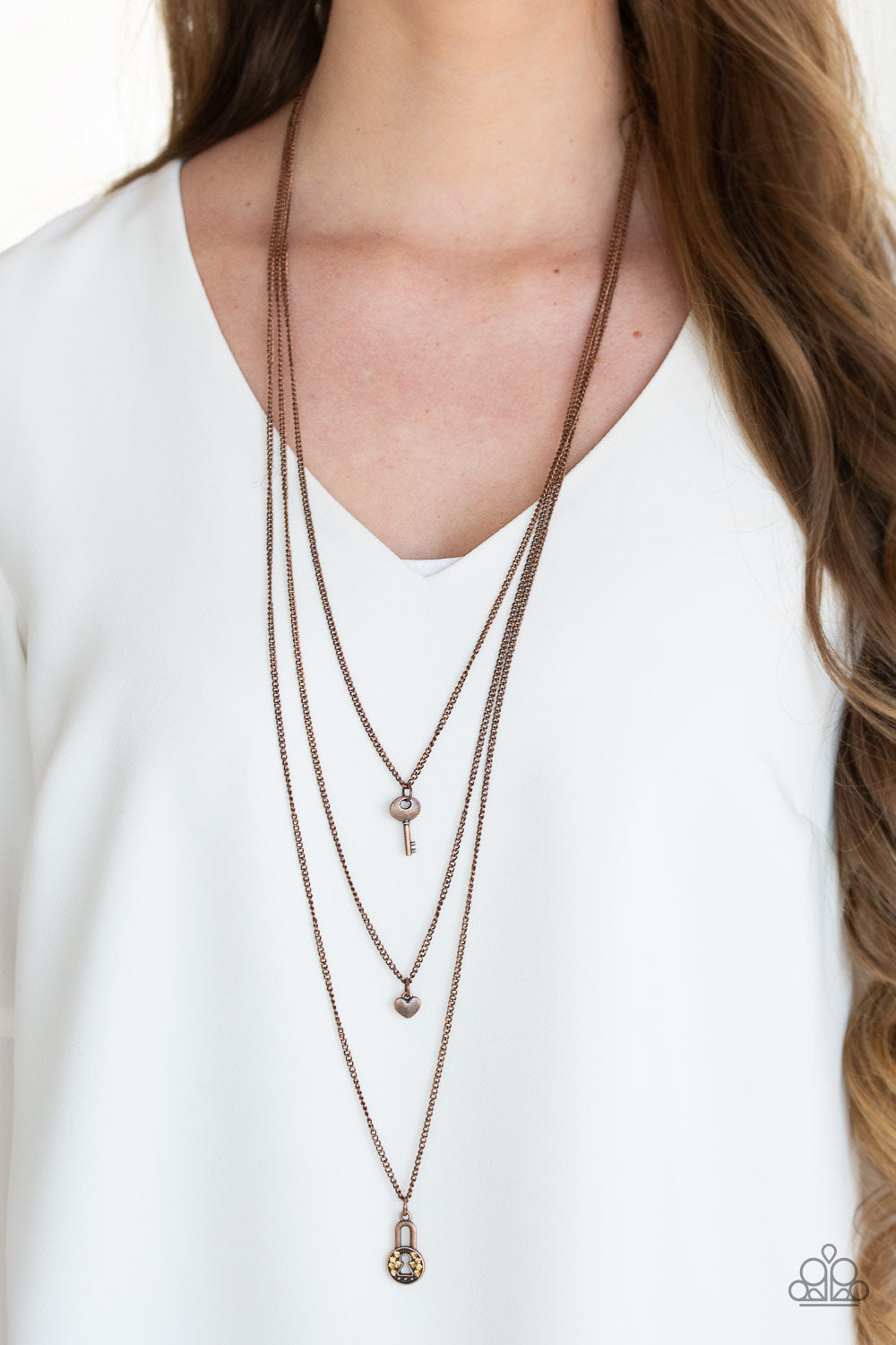 Paparazzi ♥ Secret Heart - Copper ♥  Necklace