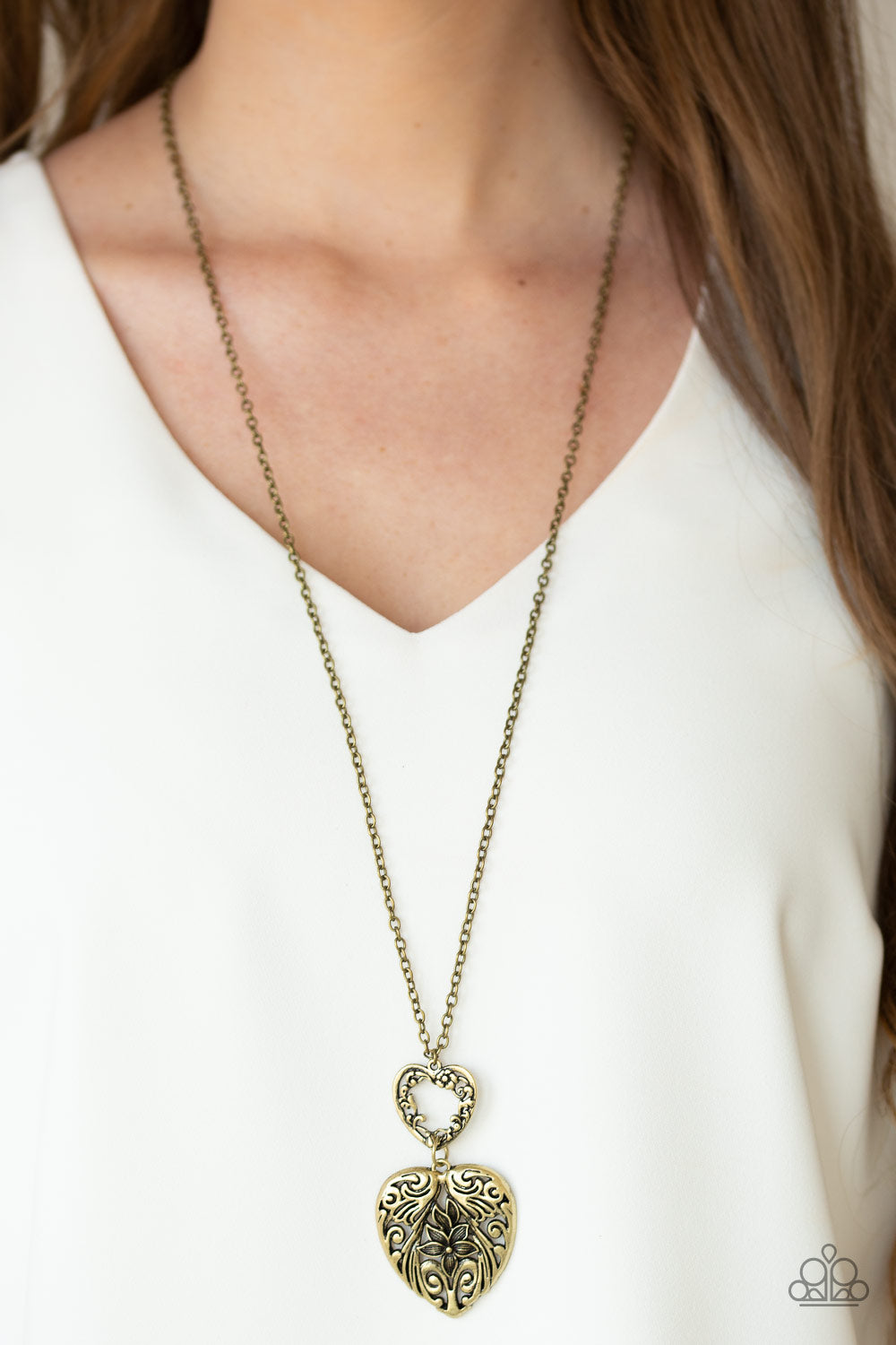 Paparazzi ♥ Garden Lovers - Brass ♥  Necklace