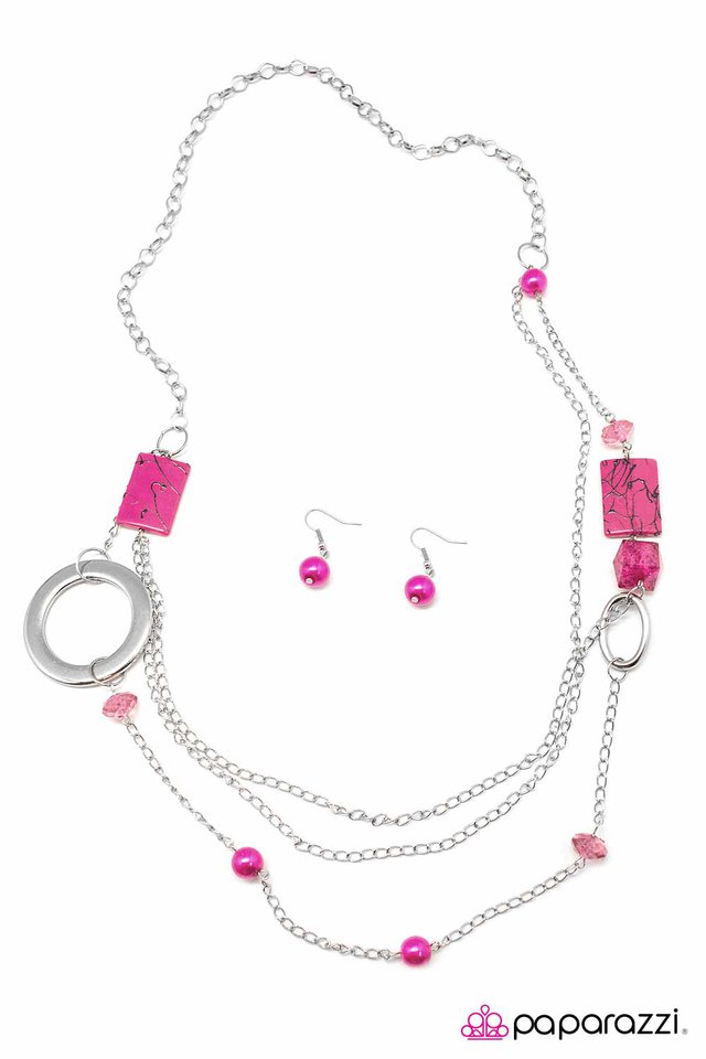 Paparazzi ♥ Drizzled in Deco - Pink ♥ Necklace