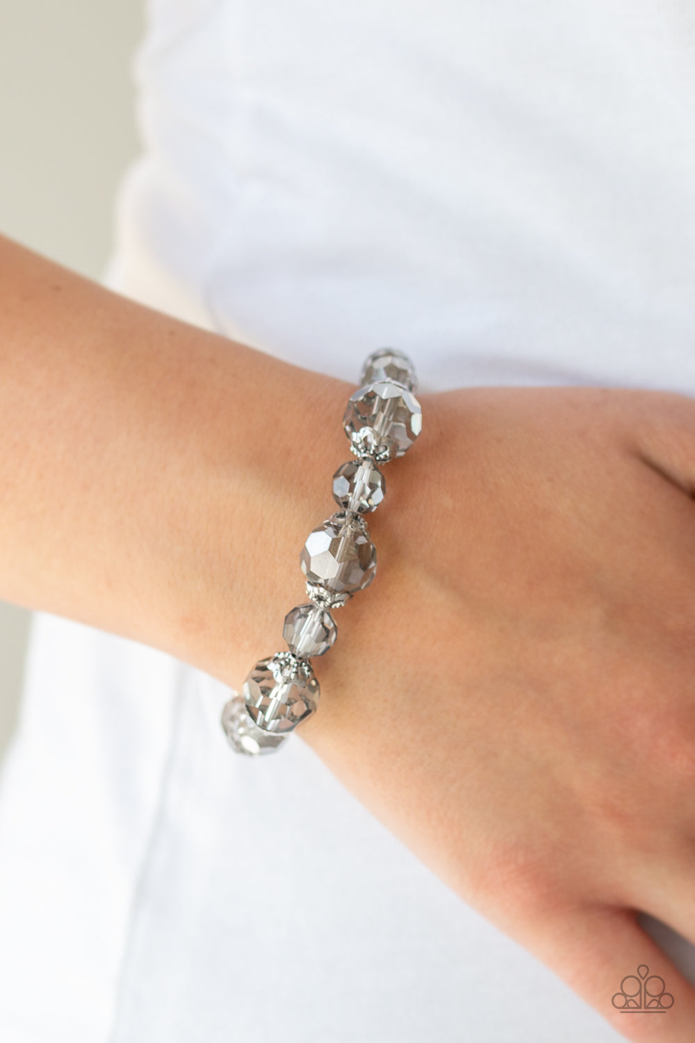 Paparazzi ♥ Crystal Collision - Silver ♥  Bracelet