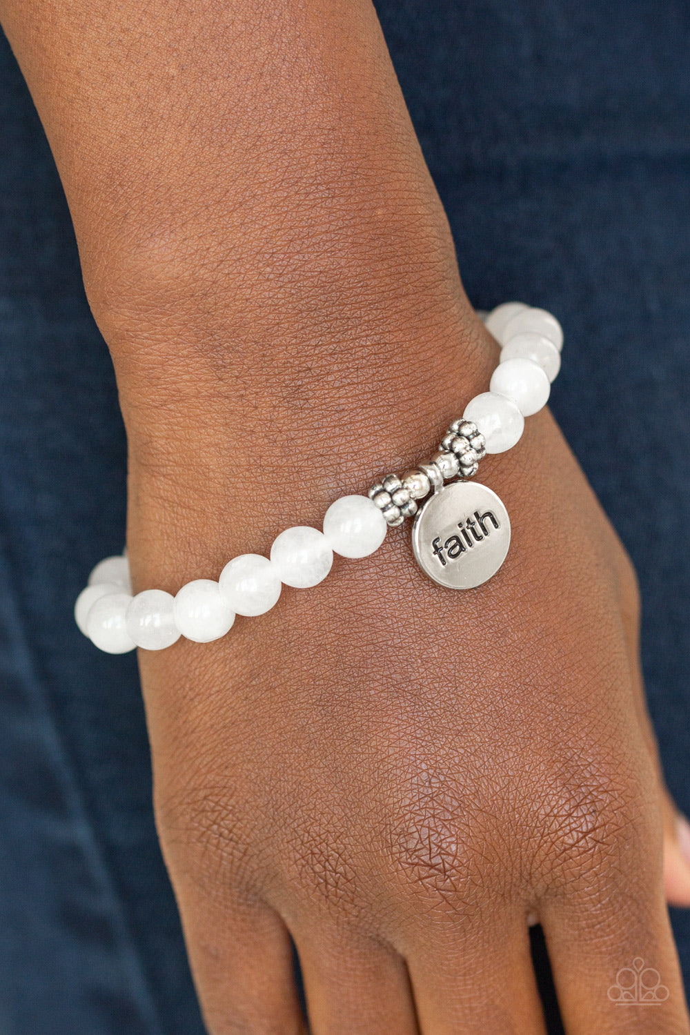 Paparazzi ♥ FAITH It, Till You Make It - White ♥  Bracelet