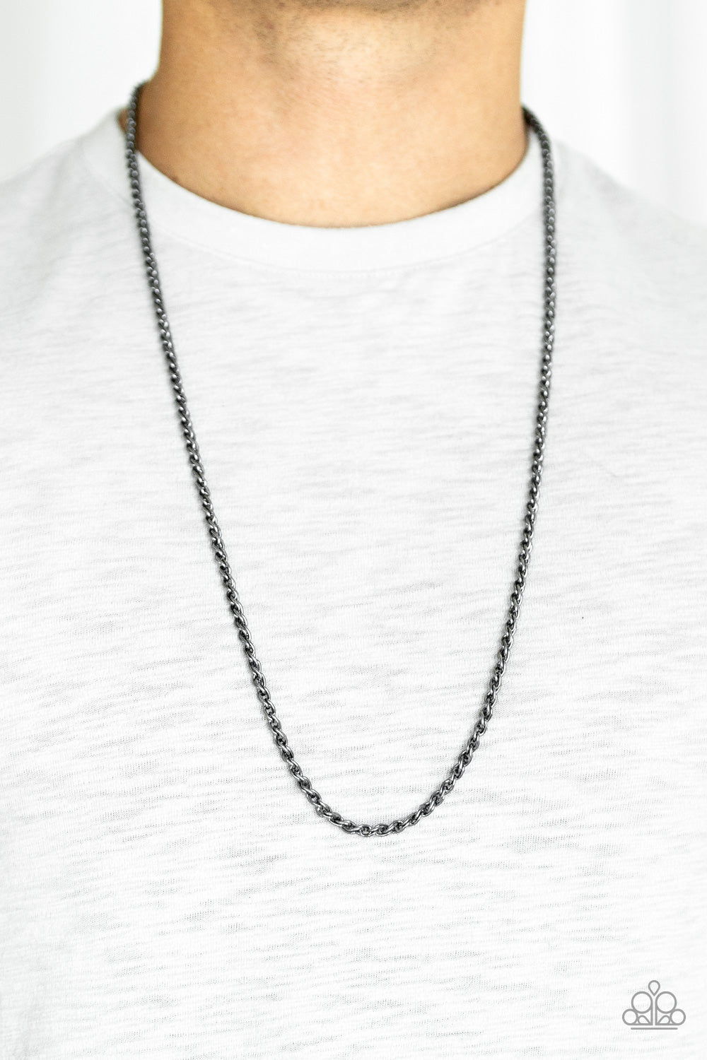 Paparazzi ♥ Jump Street - Black ♥  Mens Necklace
