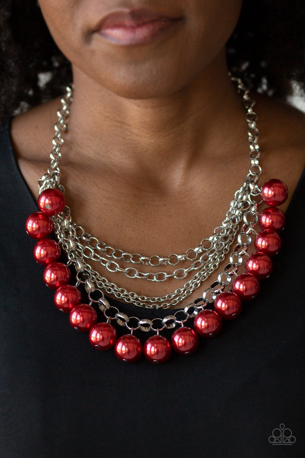 Paparazzi ♥ One-Way WALL STREET - Red ♥  Necklace