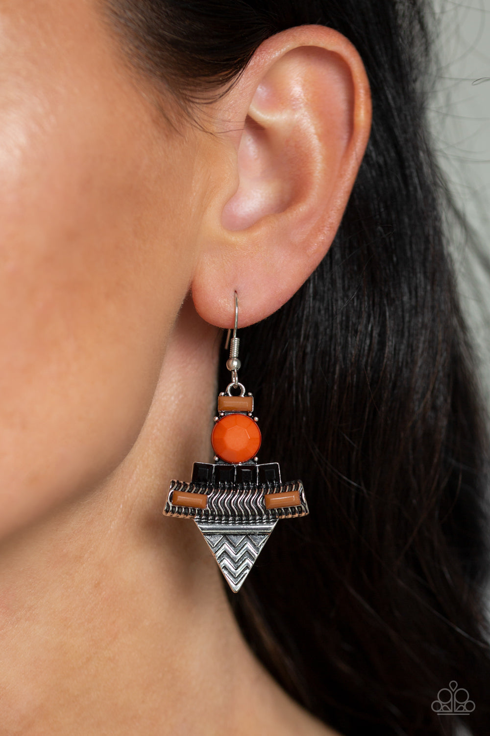 Paparazzi ♥ Tribal Terrain - Orange ♥  Earrings
