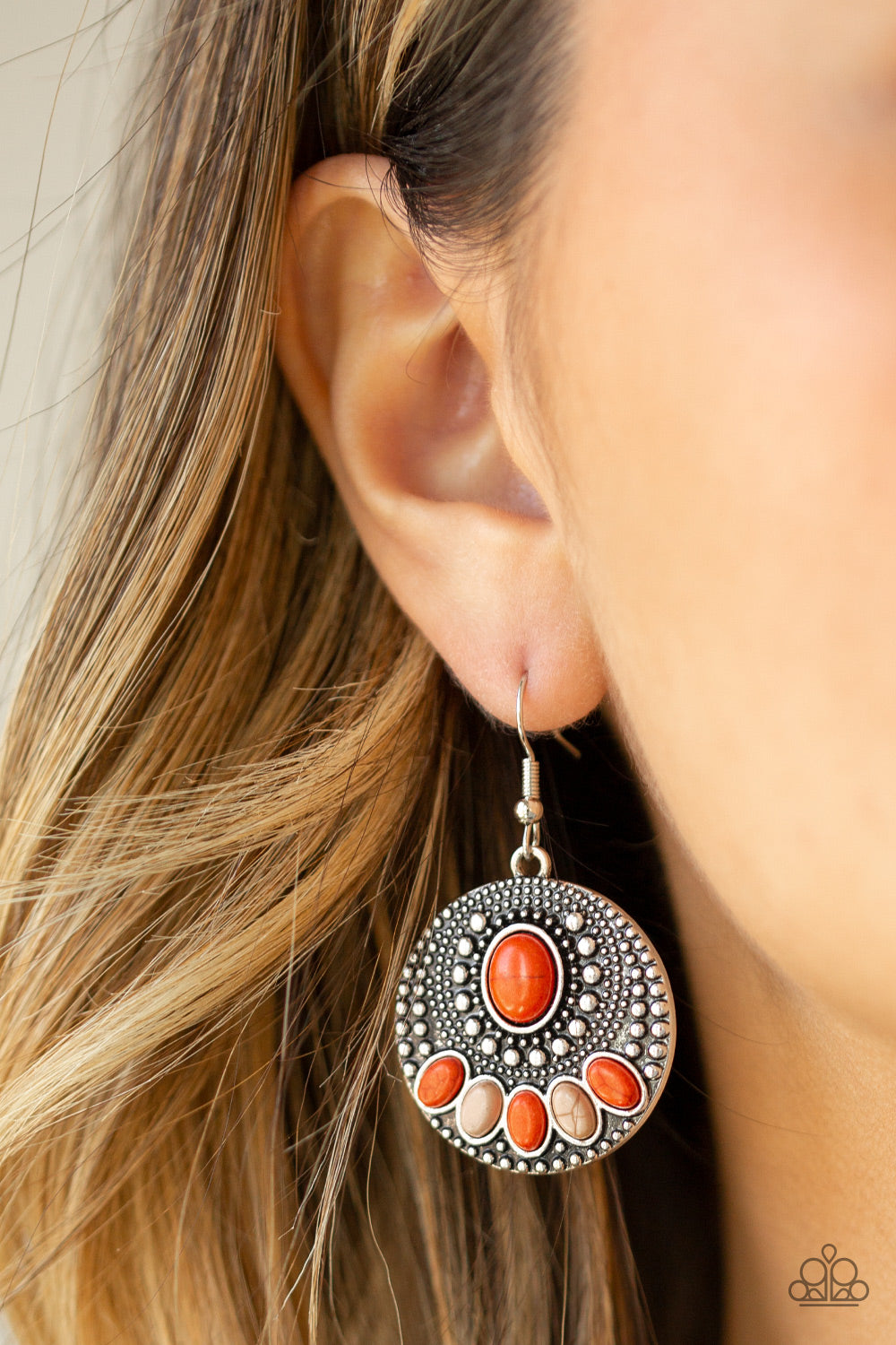 Paparazzi ♥ Sandstone Paradise - Orange ♥  Earrings