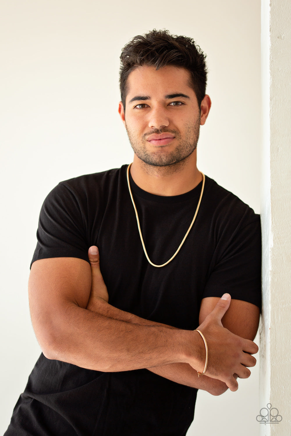 Paparazzi ♥ Victory Lap - Gold ♥  Mens Necklace