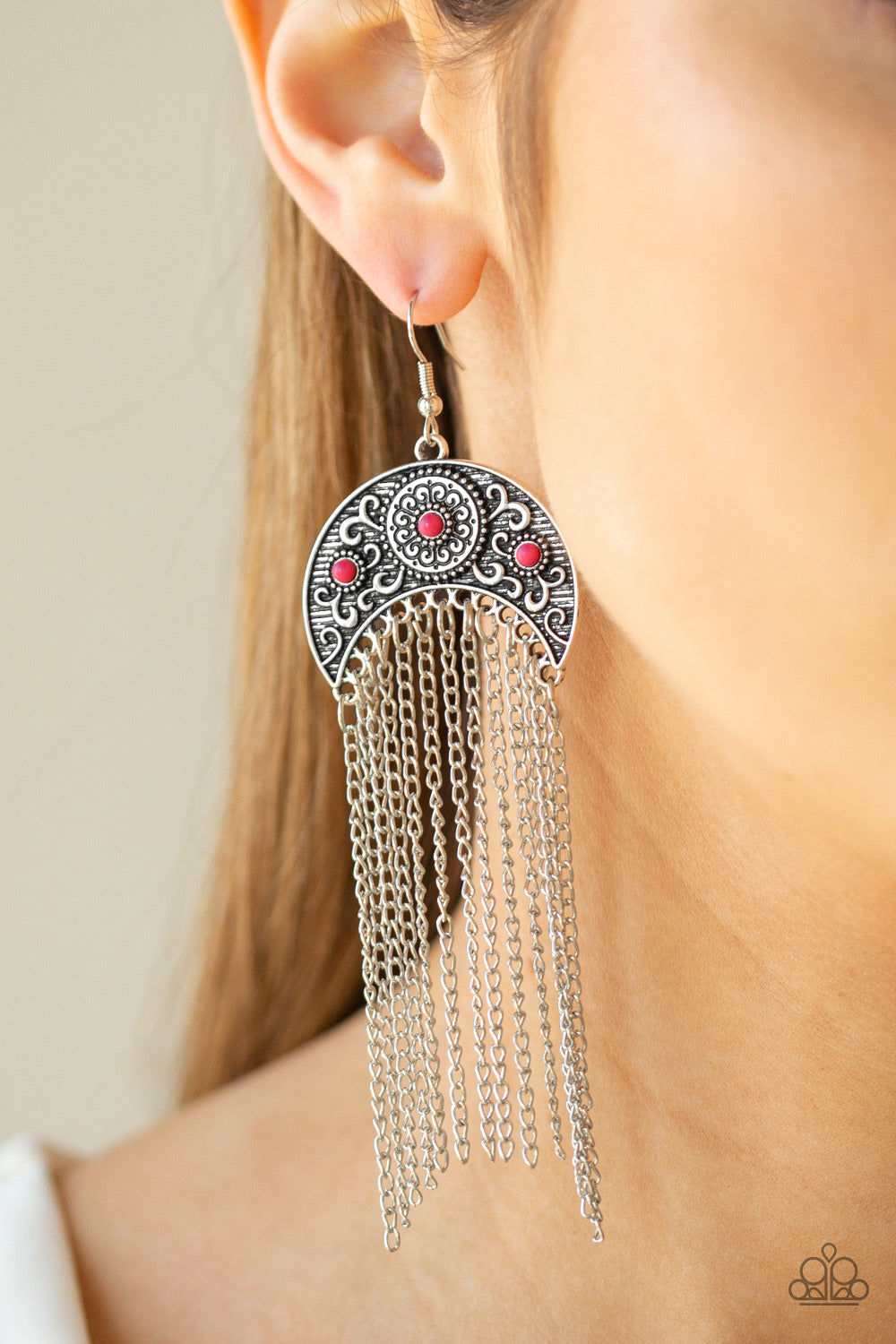 Paparazzi ♥ Lunar Melody - Pink ♥  Earrings