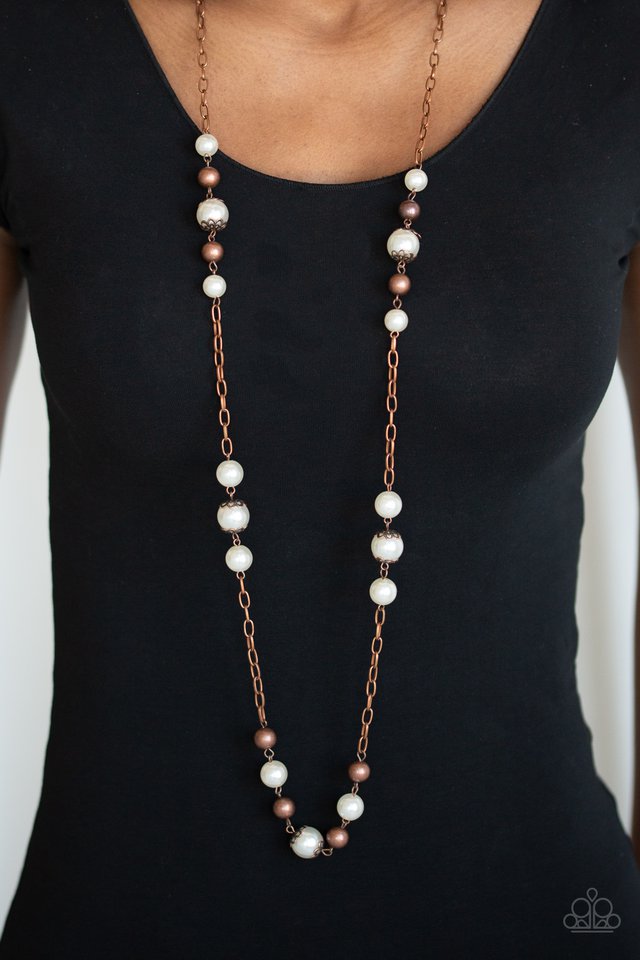 Paparazzi ♥ Wall Street Waltz - Copper ♥ Necklace