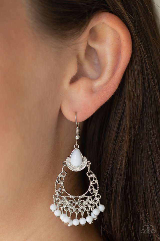 Paparazzi ♥ Colorful Colada - White ♥ Earrings