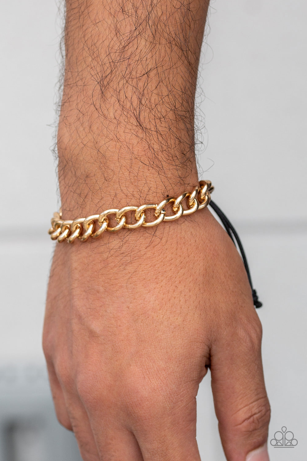 Paparazzi ♥ Sideline - Gold ♥  Mens Bracelet