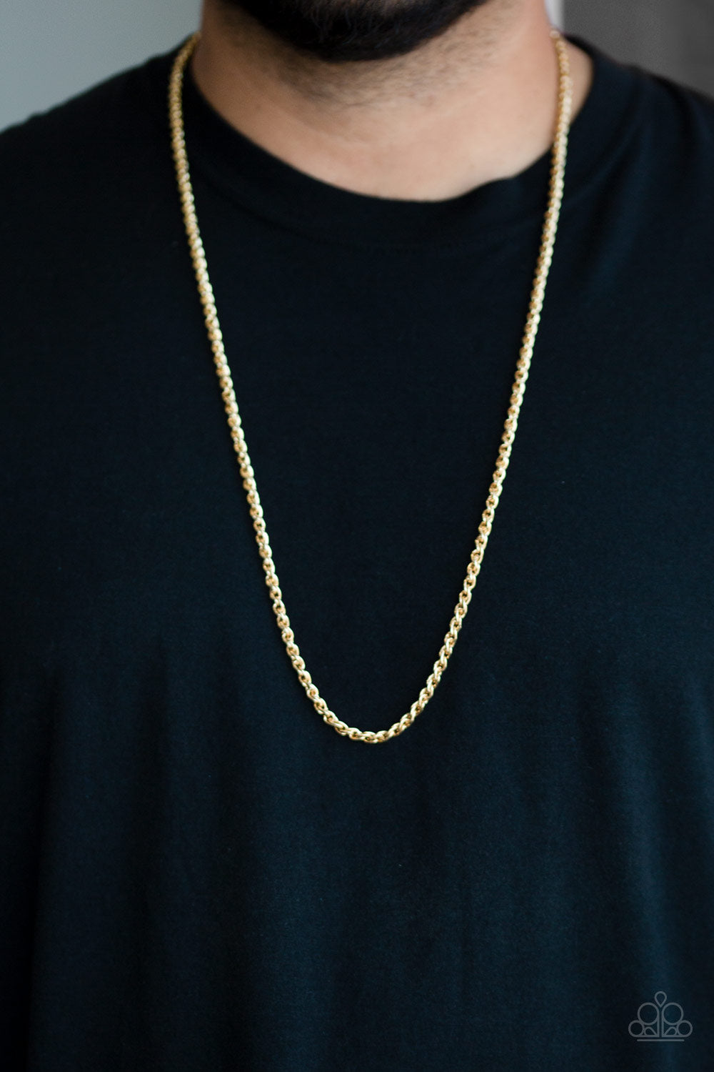 Paparazzi ♥ Jump Street - Gold ♥  Mens Necklace