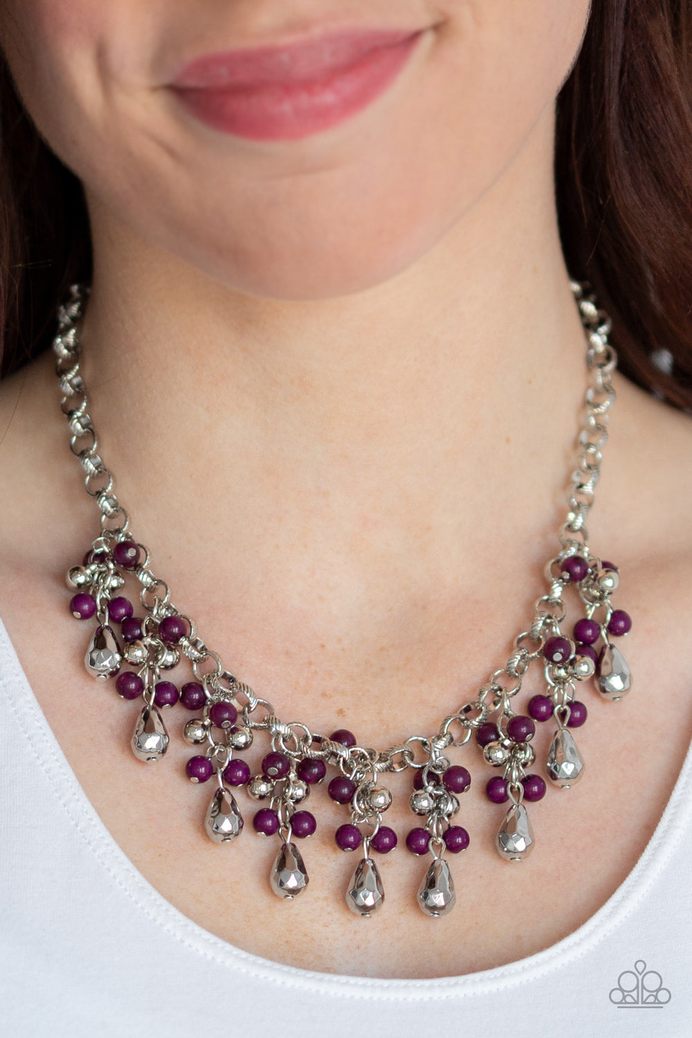 Paparazzi ♥ Travelling Trendsetter - Purple ♥  Necklace