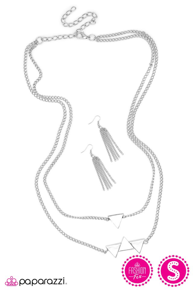 Paparazzi ♥ Ups and Downs - Silver ♥ Necklace