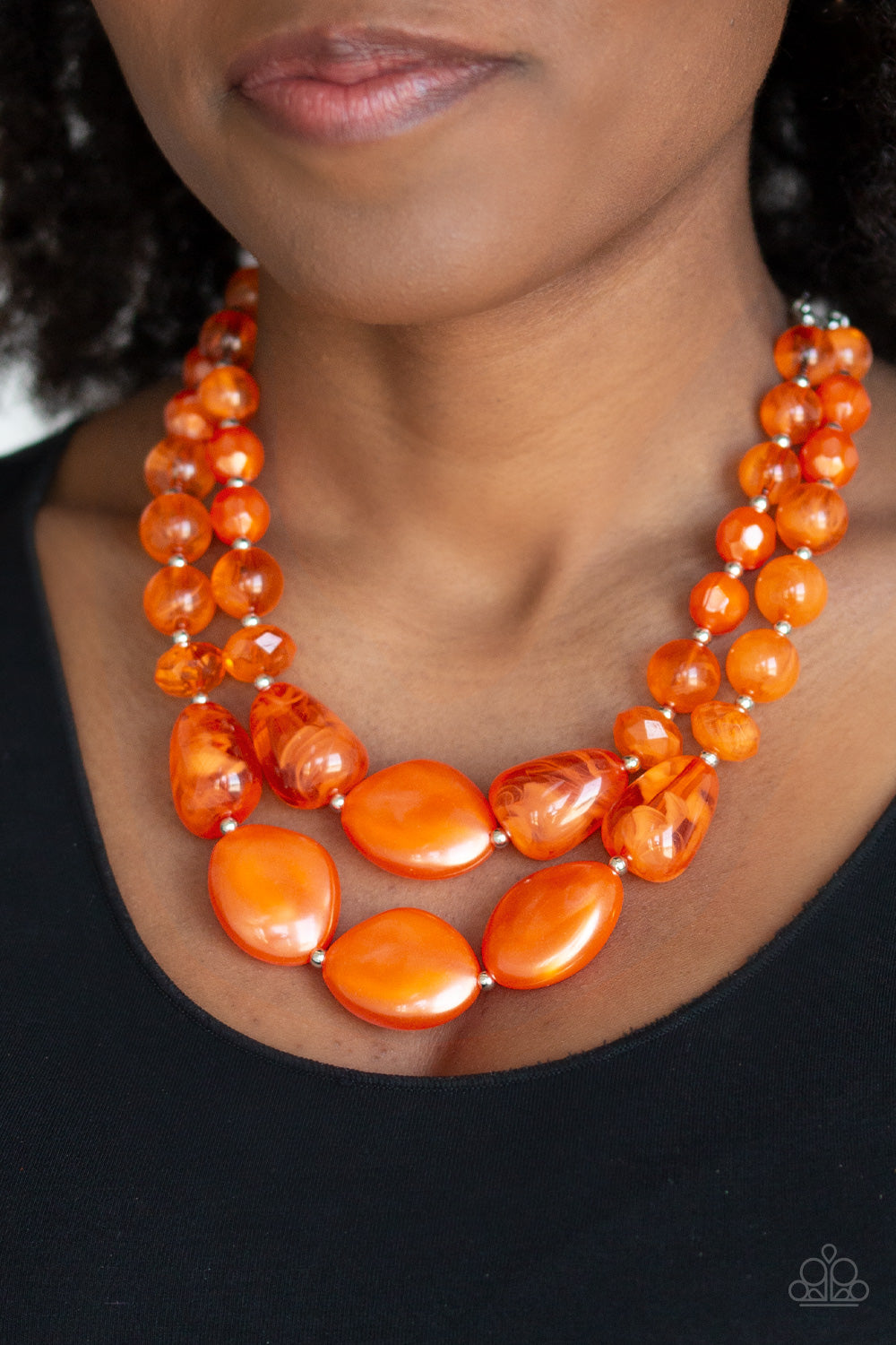 Paparazzi ♥ Beach Glam - Orange ♥  Necklace