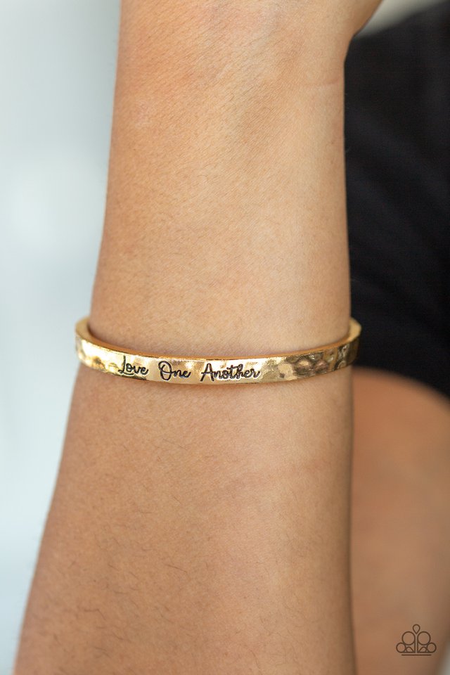 Paparazzi ♥ Love One Another - Gold ♥ Bracelet