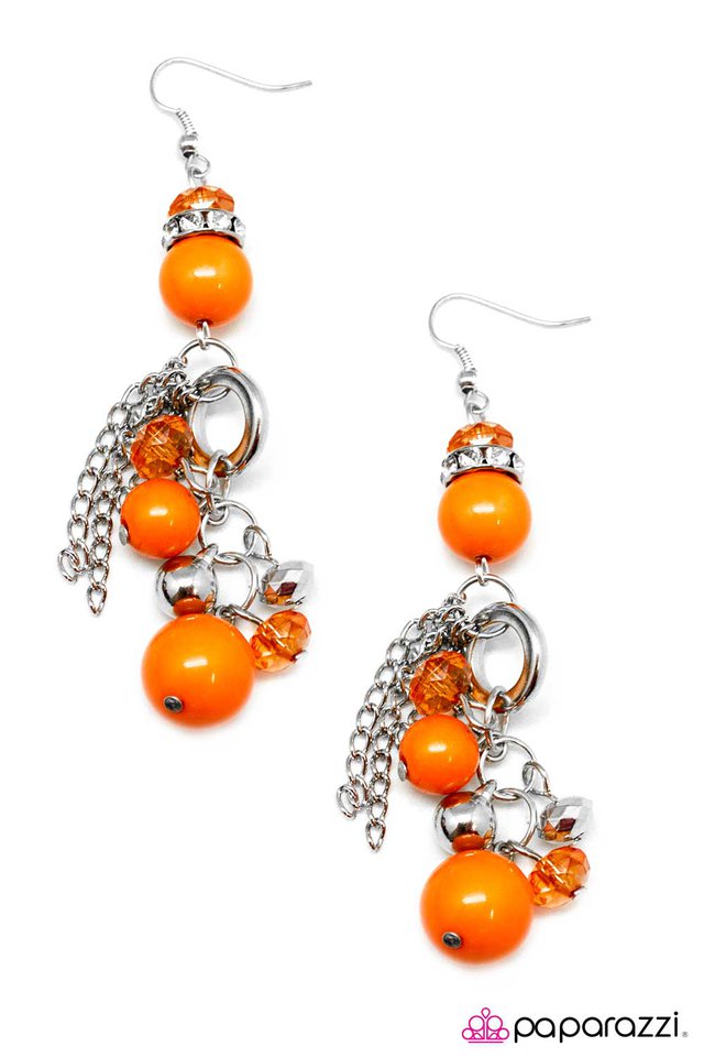 Paparazzi ♥ New York State of Mind - Orange ♥ Earrings