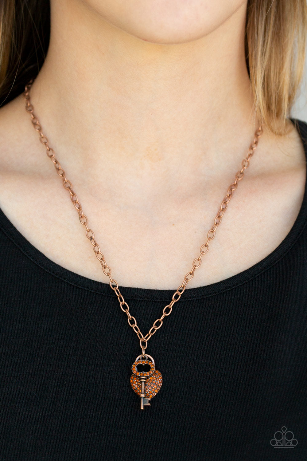 Paparazzi ♥ Pop and LOCKET - Copper ♥  Necklace