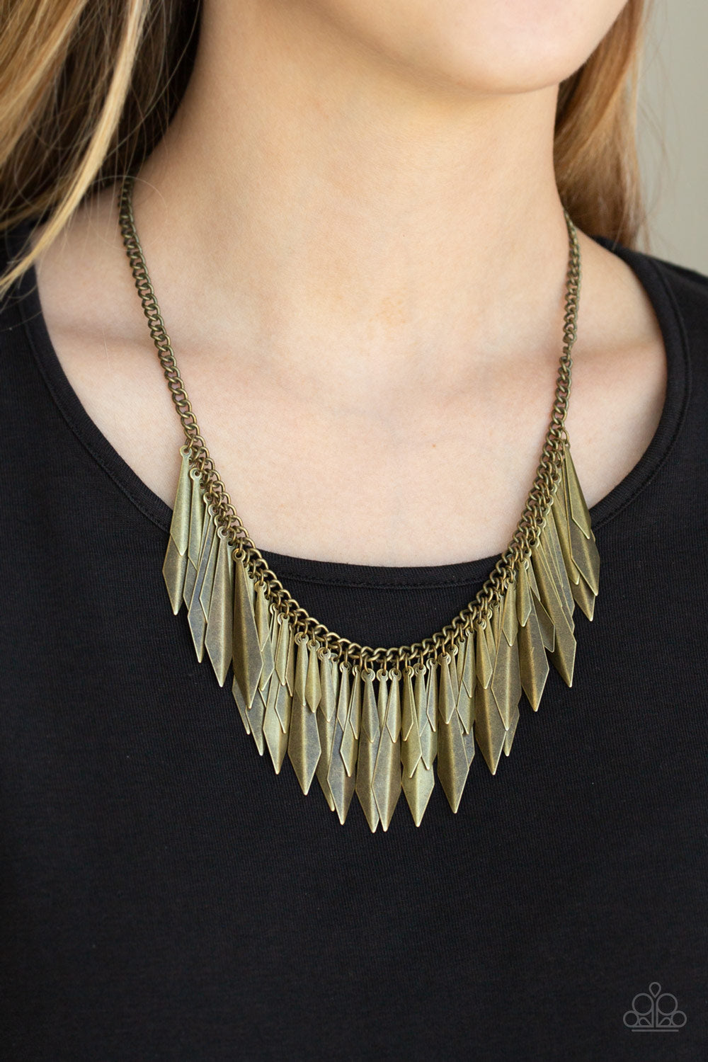 Paparazzi ♥ The Thrill-Seeker - Brass ♥  Necklace