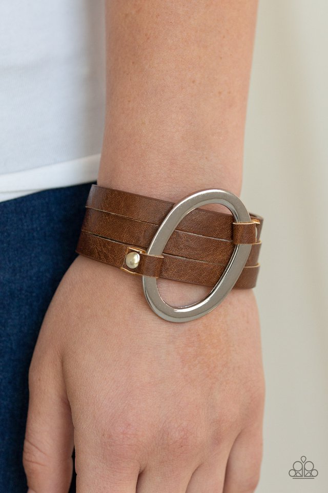 Paparazzi ♥ Cowgirl Cavalier - Brown ♥ Bracelet