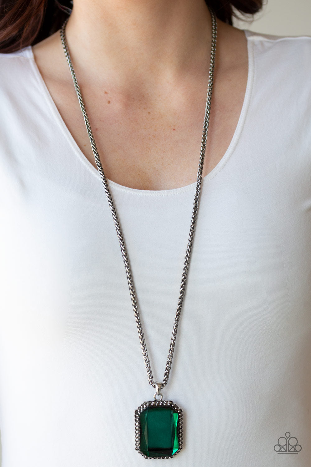 Paparazzi ♥ Let Your HEIR Down - Green ♥  Necklace