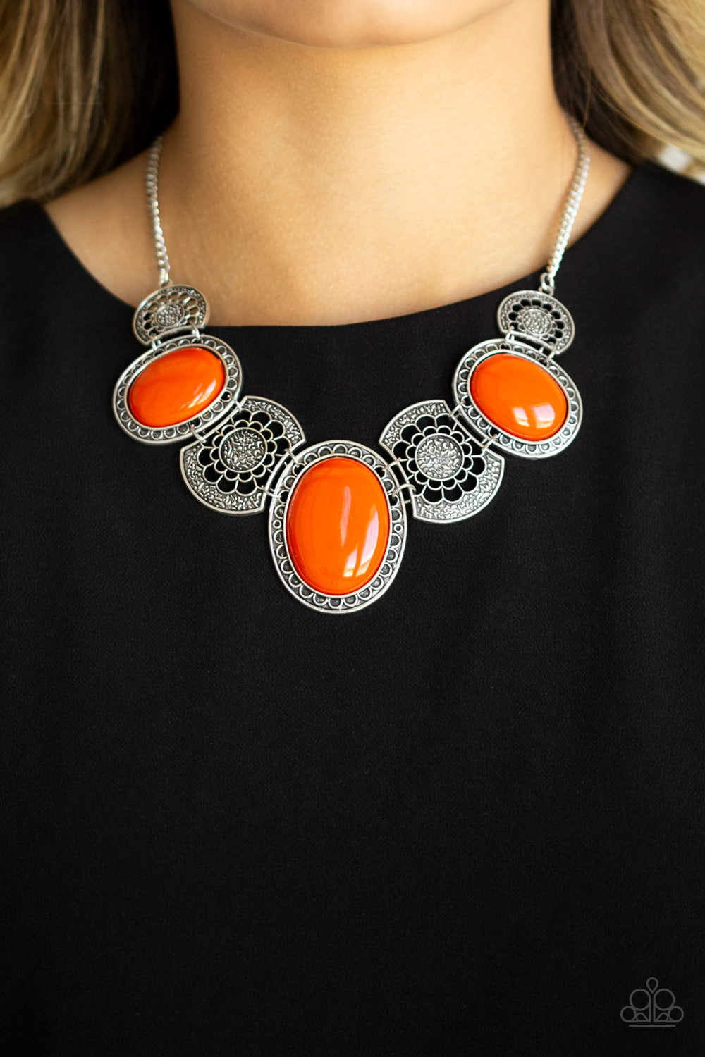 Paparazzi ♥ The Medallion-aire - Orange ♥  Necklace