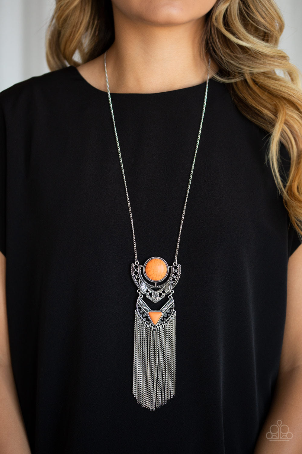 Paparazzi ♥ Spirit Trek - Orange ♥  Necklace