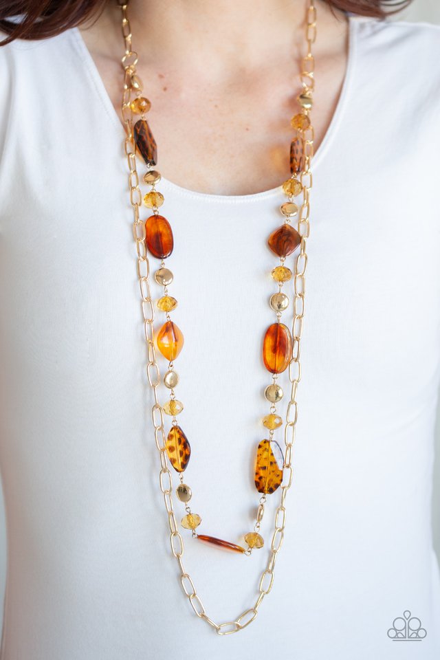 Paparazzi ♥ Colorful Couture - Brown ♥ Necklace