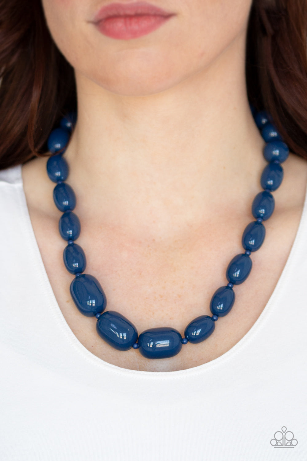 Paparazzi ♥ Poppin Popularity - Blue ♥  Necklace