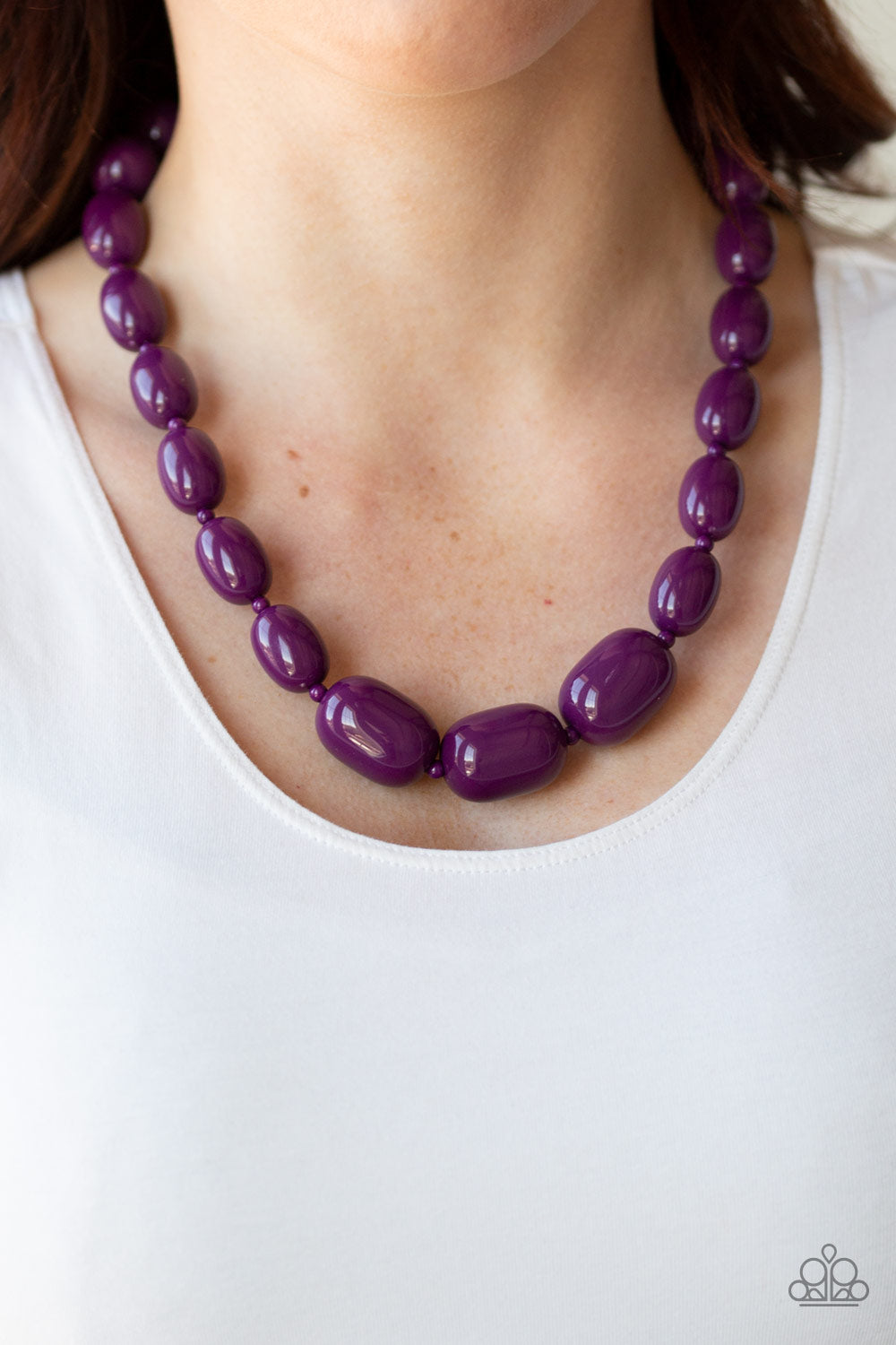 Paparazzi ♥ Poppin Popularity - Purple ♥  Necklace