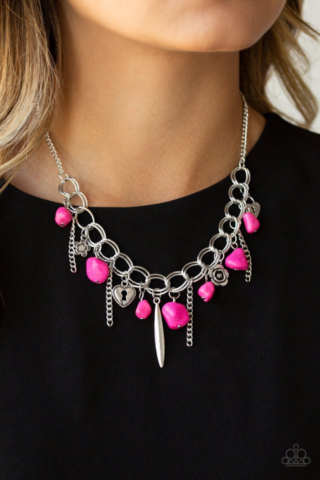 Paparazzi ♥ Southern Sweetheart - Pink ♥ Necklace