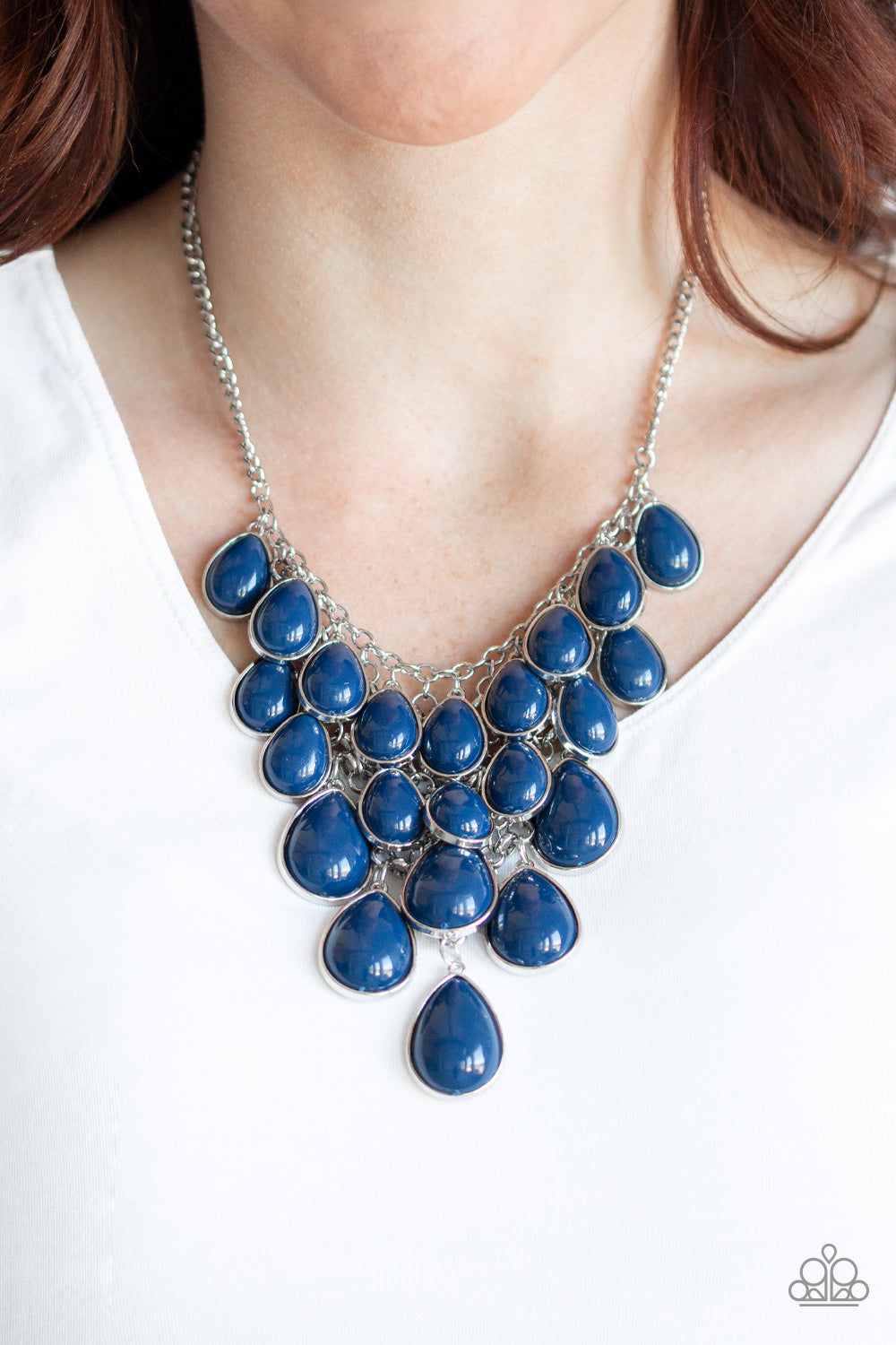 Paparazzi ♥ Shop Til You TEARDROP - Blue ♥  Necklace