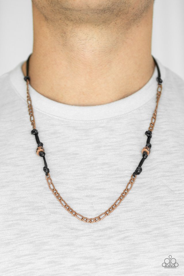 Paparazzi ♥ Rural Renegade - Copper ♥ Mens Necklace