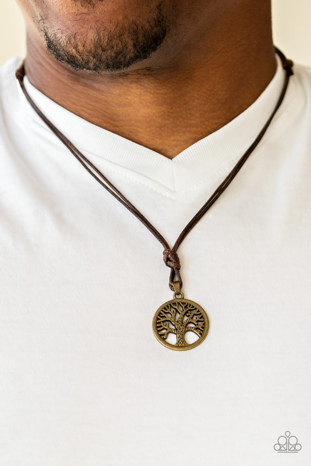 Paparazzi ♥ Rural Roots - Brass ♥  Mens Necklace