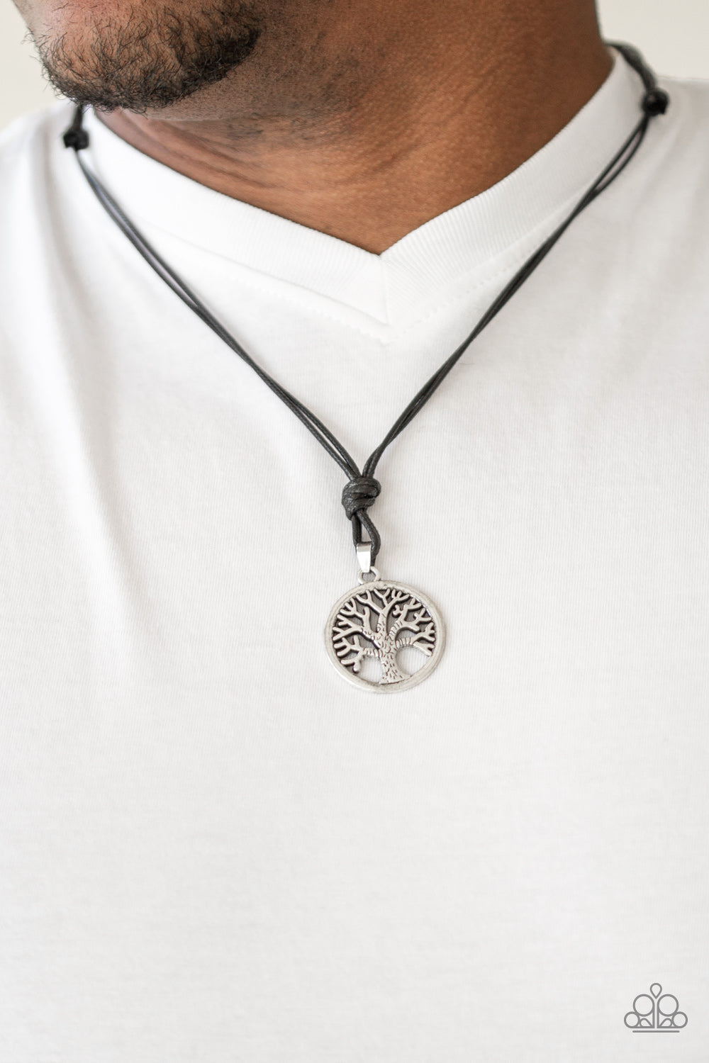 Paparazzi ♥ Rural Roots - Silver ♥  Mens Necklace