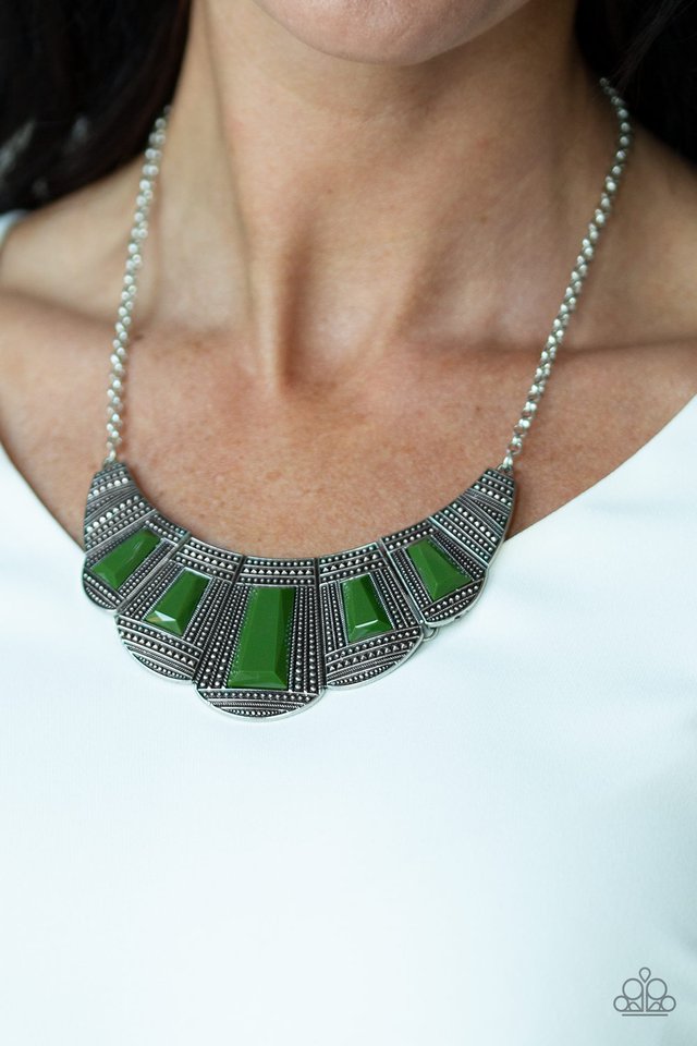 Paparazzi ♥ Lion Den - Green ♥ Necklace