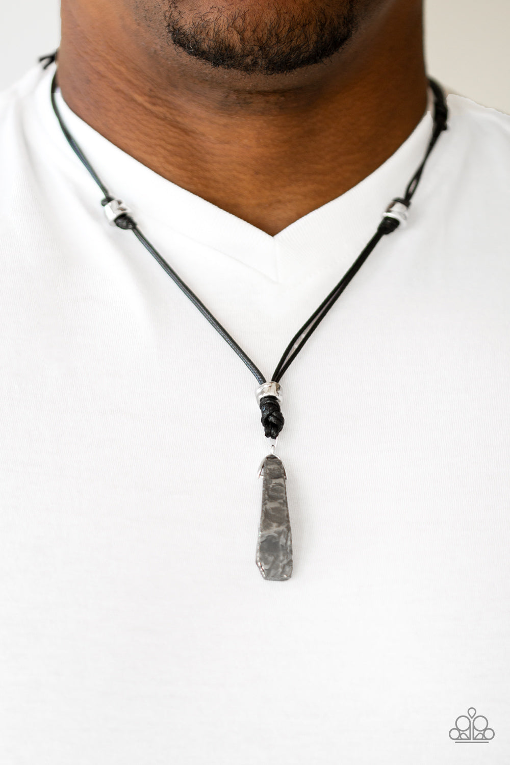 Paparazzi ♥ Midnight Meteorite - Black ♥  Mens Necklace