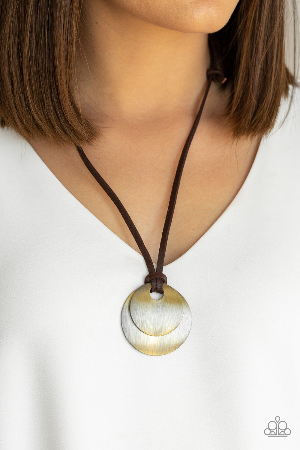 Paparazzi ♥ Clean Slate - Brass ♥  Mens Necklace